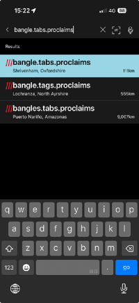 Screenshot of Wat3words app